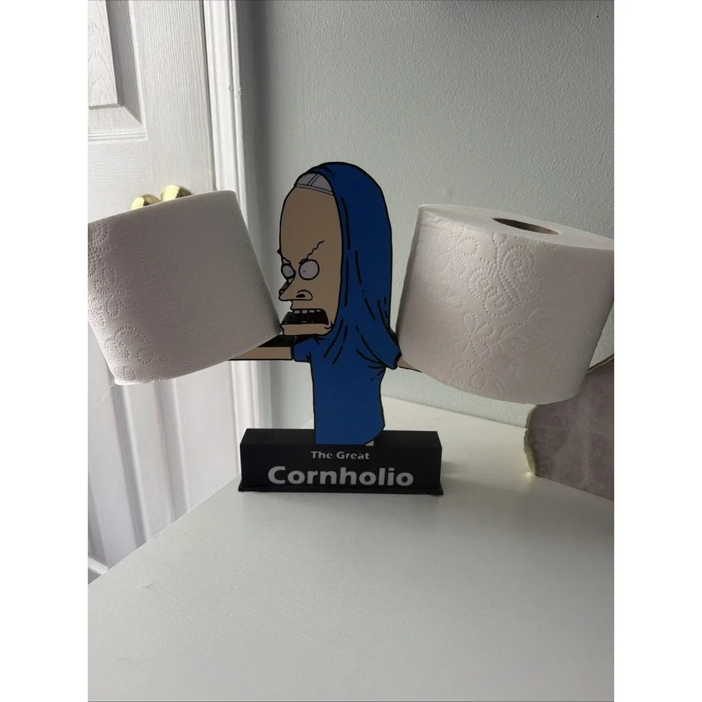 3d printed Beavis and Butt The Great Cornholio Toilet Paper Roll Holder